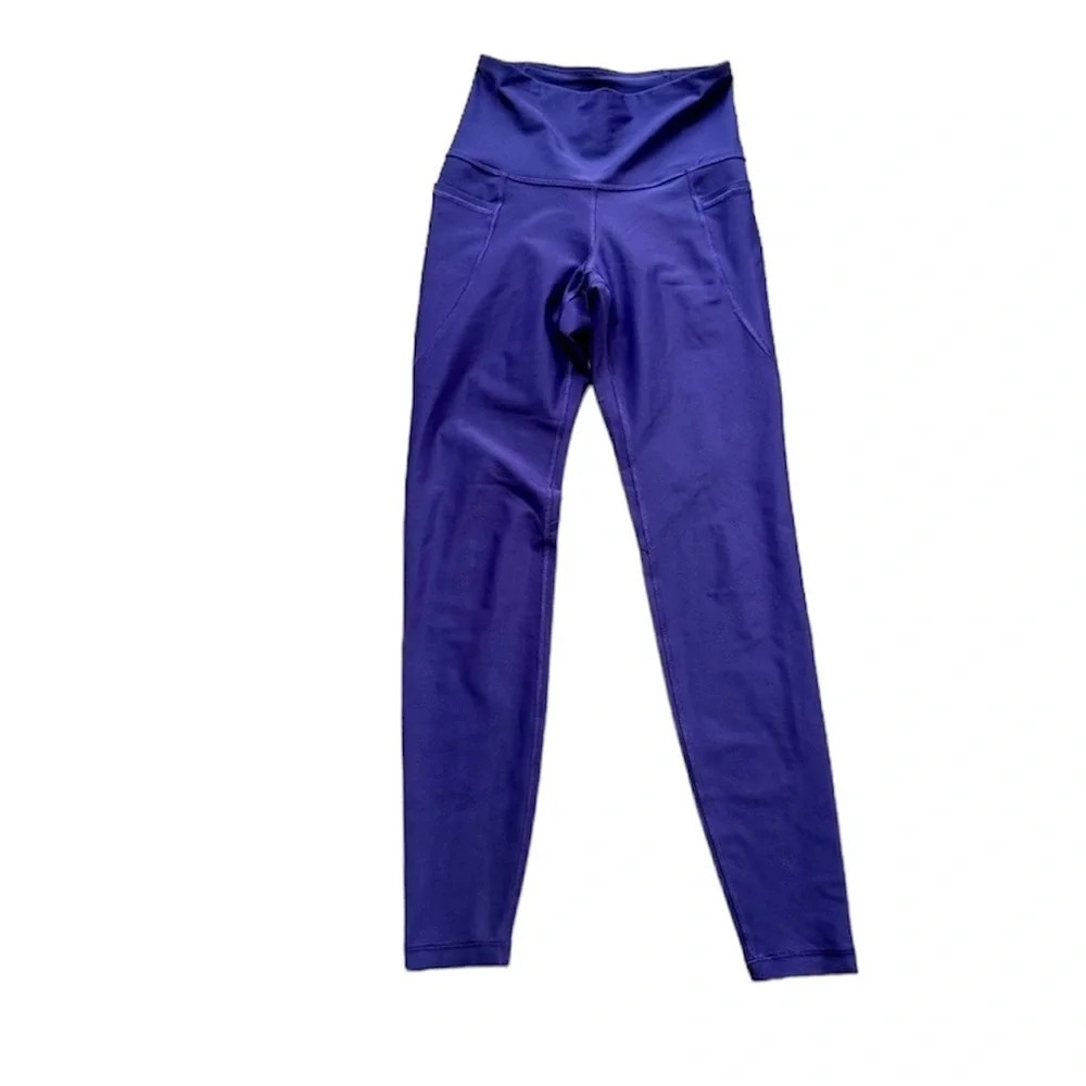 Old Navy Active Elevate Legging Go-Dry Purple/Blue Medium Compression Sz XS GUC